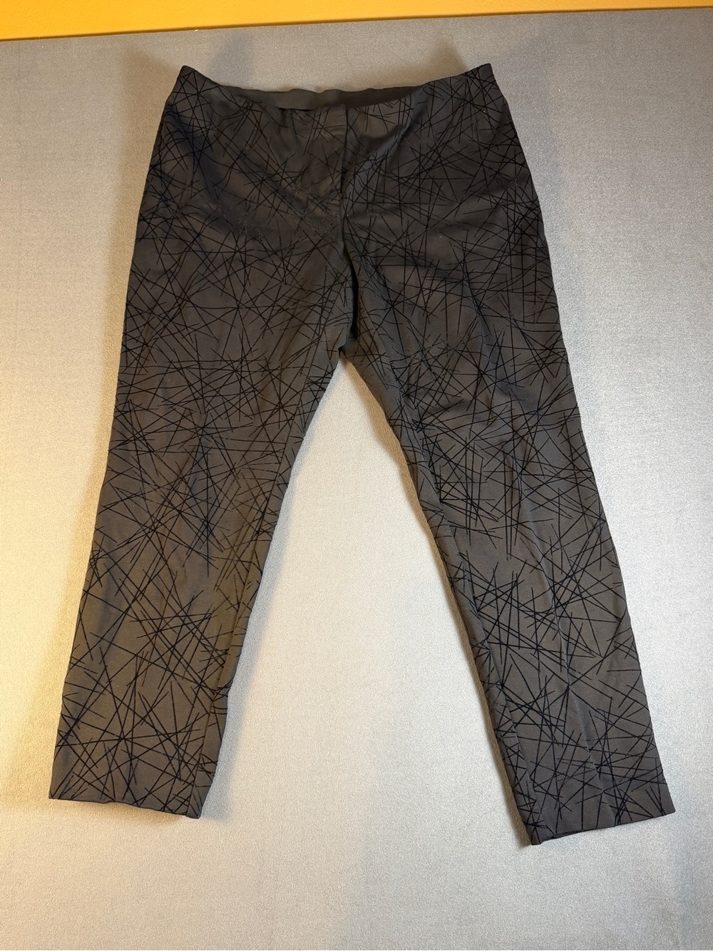 Alfani Men's Black Linear-Pattern Chinos